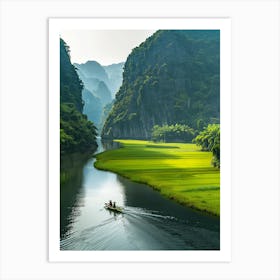 Boat On A River 2 Art Print