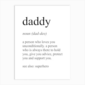 Daddy Definition Meaning Art Print