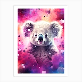 Koala Fantasy Retro Art Print