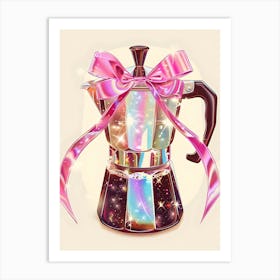 Coffee Pot With Bow Art Print