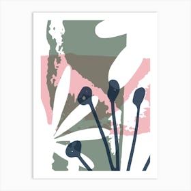 Abstract Flowers Art Print