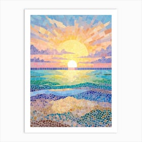 Sunset In Mosaic Art Print