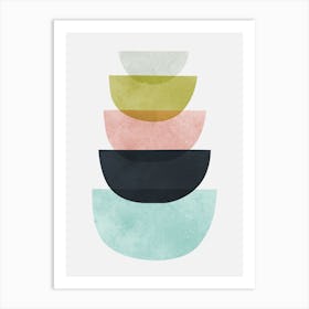 Modern organic circles 1 Art Print