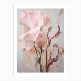 Floral Illustration Sweet Pea 1 Art Print