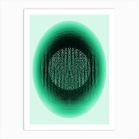 Dark Cosmic Egg Green 1 Art Print