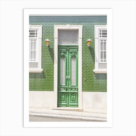 The Green House In Tavira Art Print