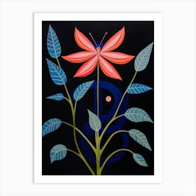 Bee Balm 2 Hilma Af Klint Inspired Flower Illustration Art Print