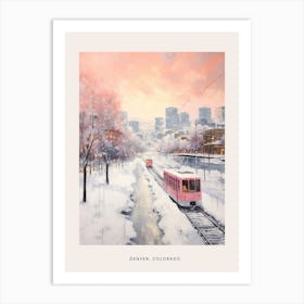 Dreamy Winter Painting Poster Denver Colorado Art Print
