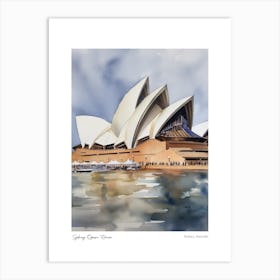 Sydney Opera House 2 Watercolour Travel Poster Art Print