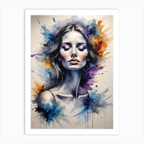 Watercolor Of A Woman 5 Art Print