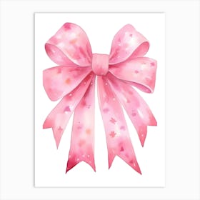 Pink Bow 3 Art Print