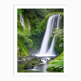 Mclean Falls, New Zealand Realistic Photograph (2) Art Print