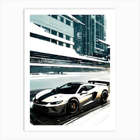 Futuristic Sports Car 40 Art Print