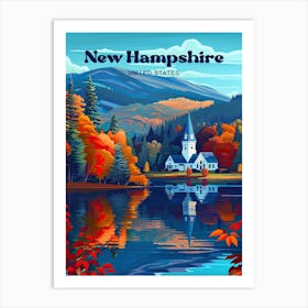 New Hampshire New England Travel Art Art Print