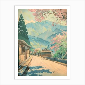 Kagoshima Japan 3 Retro Illustration Art Print