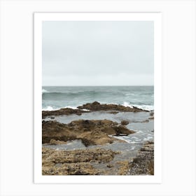 Rocky Shore At Sunrise Art Print