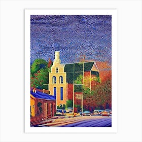 Olathe, City Us  Pointillism Art Print