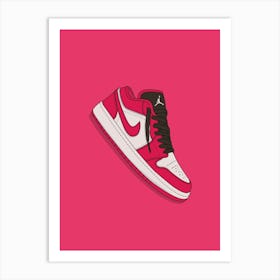 Sneakers Dunk Pink Art Print