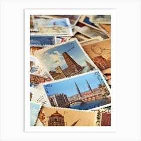 Postage Stamps 2 Art Print