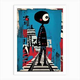 Boy On The Train Art Print