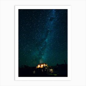 Home Under The Starry Night Art Print