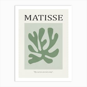 Inspired by Matisse - Green Flower 03 Art Print