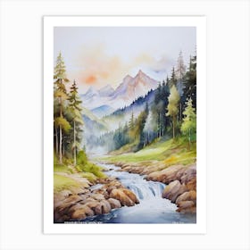 USA.mountain forest landscape Art Print