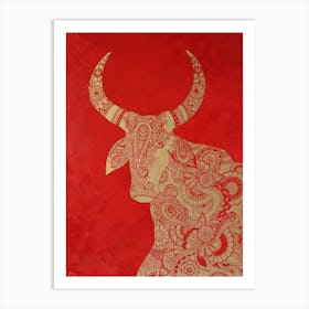 Rote Kuh Art Print