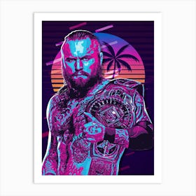 Aleister Black 80s Retro Art Print