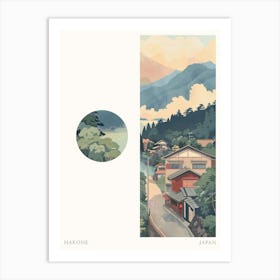 Hakone Japan 2 Cut Out Travel Poster Art Print