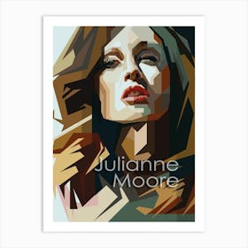 Retro Julianne Moore Hollywood Actress Celebrity Art Print