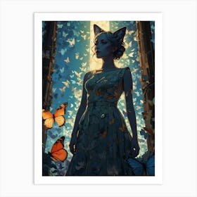 Butterfly Girl Art Print