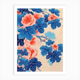 Hokusai  Great Japan Flowers Japanese 5 Art Print