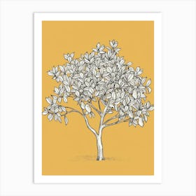 Pear Tree Minimalistic Drawing 2 Art Print