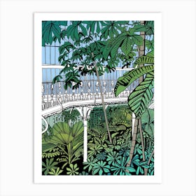 Kew Gardens Palm House Walkway Art Print