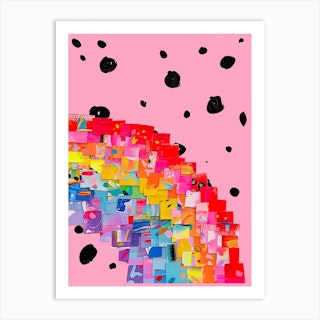 Pink Rainbow Right Art Print