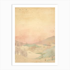 Hokkaido. Winter: Japanese Aesthetic Landscape, Vintage Wall Art Home Decoration Art Print