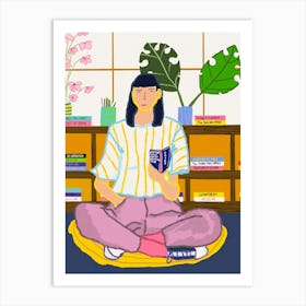 Woman Reading Art Print