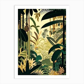 Jungle Adventure 1 Rousseau Inspired Art Print