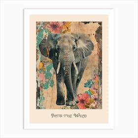 Elephant Vintage Into The Wild Poster 2 Art Print