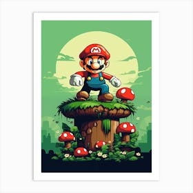 Mario Bros Mushroom 1 Art Print