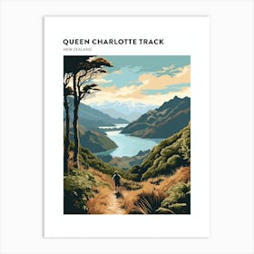 Queen Charlotte Track New Zealand 4 Hiking Trail Landscape Poster Art Print