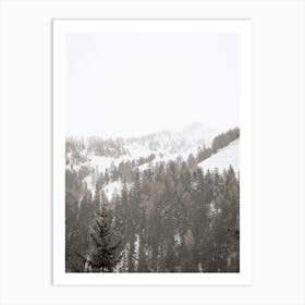 Snowy Forest View Art Print