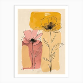 Juneau Flower Market Boho Minimalist Style Art Print