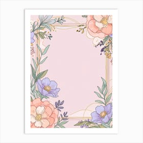 Floral Frame 10 Art Print