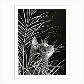 Exotic Shorthair Cat Minimalist Illustration 3 Art Print