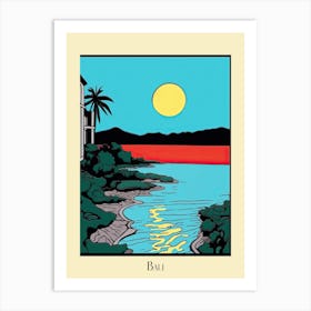 Poster Of Minimal Design Style Of Bali, Indonesia 2 Art Print