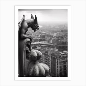 Gargoyle In Milan B&W Art Print