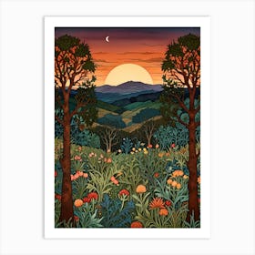 William Morris Sunset In The Valley Art Print