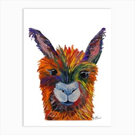 Colourful Alpaca painting Art Print